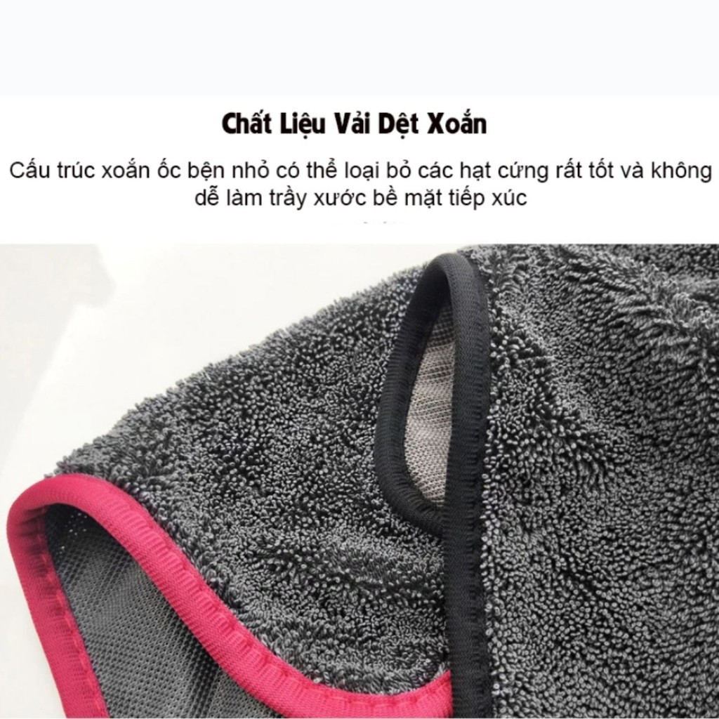 Khăn lau xe Superfine Fiber 650gsm siêu thấm hút, chống trầy xước dùng cho xe máy & Ô tô