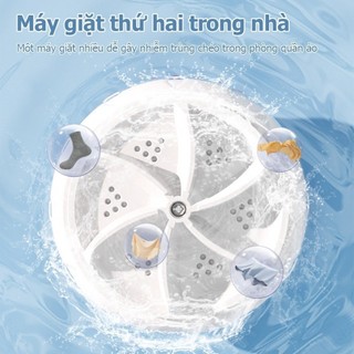 Máy giặt mini turbo di động chạy USB - Công nghệ siêu âm vệ sinh tất gia đình thiết kế nhỏ gọn tiện lợi hiệu quả cao