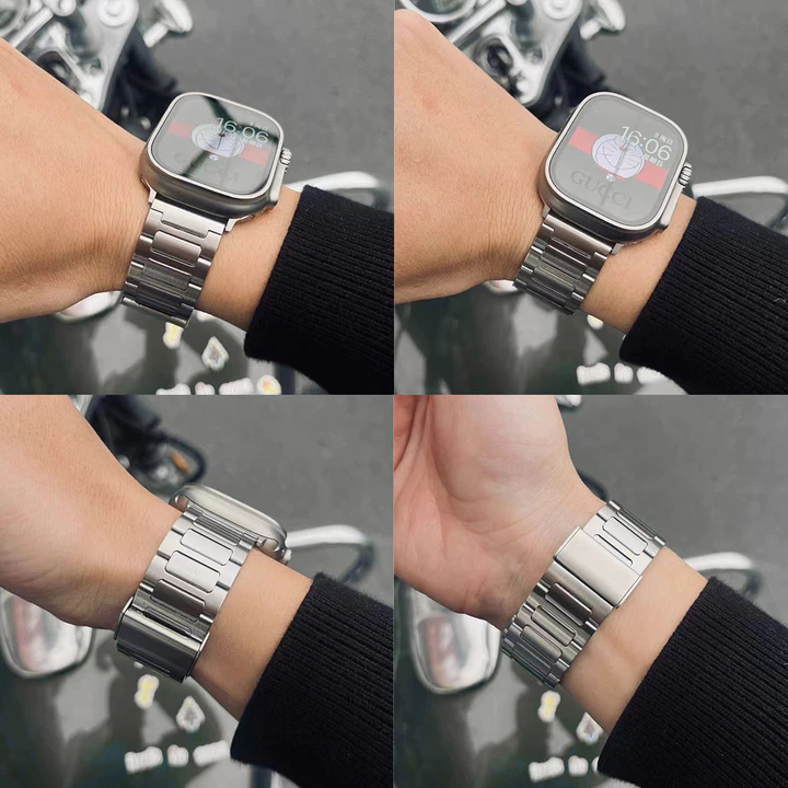 Vòng đeo tay đồng hồ bằng thép không gỉ cho đồng hồ thông minh AW 10 / 9 / 8 / 7 / 6 42 / 44 / 45 / 46 / 49mm Ultra Dây đeo đồng hồ nam nữ Dây đeo cổ  – 2