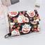 JKDESIGN Ví đựng tiền xu, Ví in hình hoạt hình bằng vải Canvas cổ điển, Túi đựng thẻ có dây kéo di động, Túi đựng thẻ nam nữ