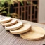 Miếng lót cốc trà đạo hình tròn bằng gỗ tre 4 size