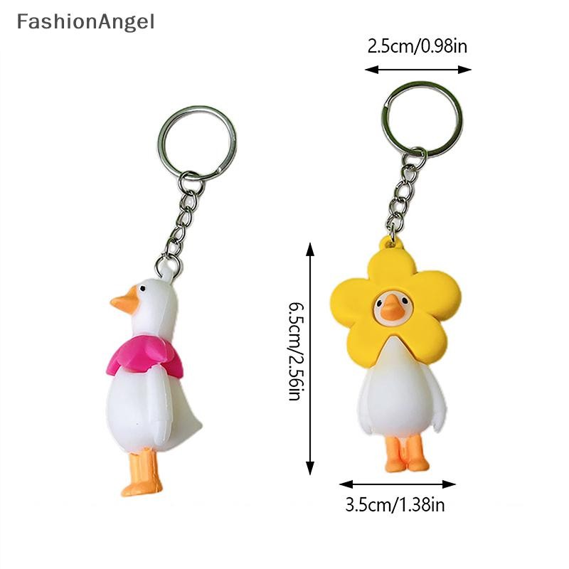 FashionAngel Hoa Dễ Thương Vịt Động Vật Móc Khóa Vòng Chìa Khóa Dành Cho Nữ Người Bạn Quà Tặng Sáng Tạo Hoạt Hình Ngộ nghĩnh Ngỗng Túi Búp Bê Chìa Khóa Xe Ô Tô Mặt Dây Chuyền VN