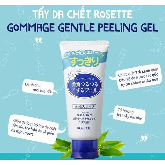 Tẩy da chết Rosette Peeling Gel Nhật Bản 120g mẫu mới 2025