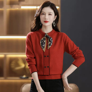 Áo Len Dài Tay Nữ Thu Đông Rời Mẹ Mặc Ôm Hơn Áo Len Đi Làm ~