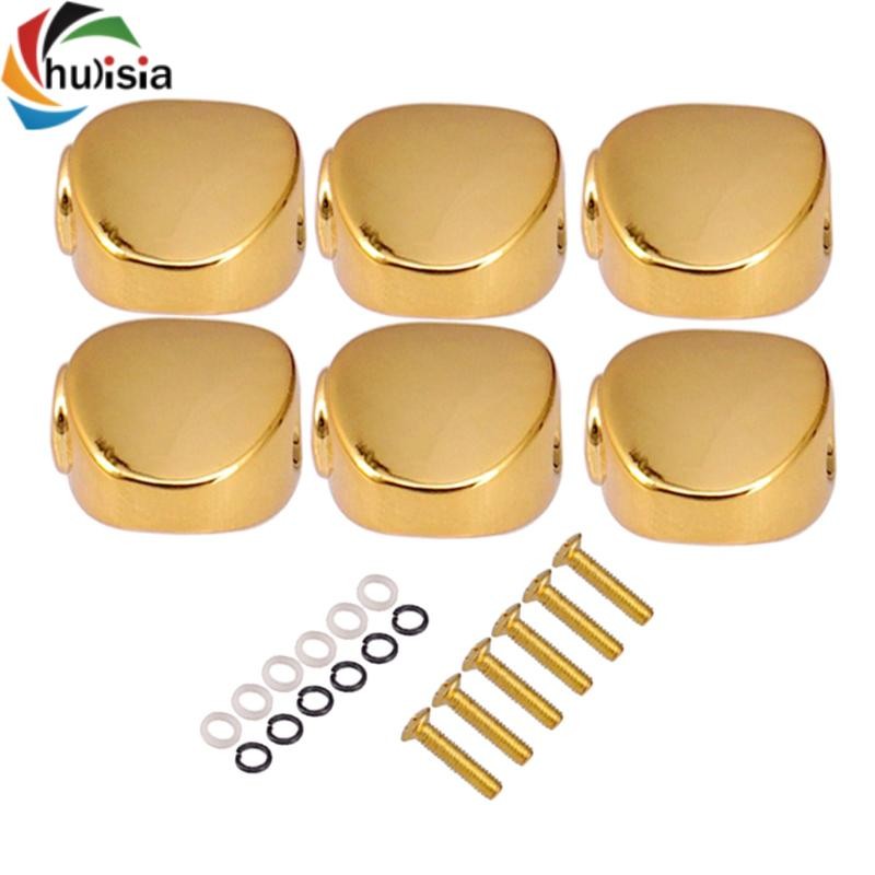 chulisia 6 Chiếc Chốt Mũ Máy Đầu Đàn Guitar Cổ Điển Nút Thay Thế Núm Cho Đàn Guitar Dân Gian Acoustic