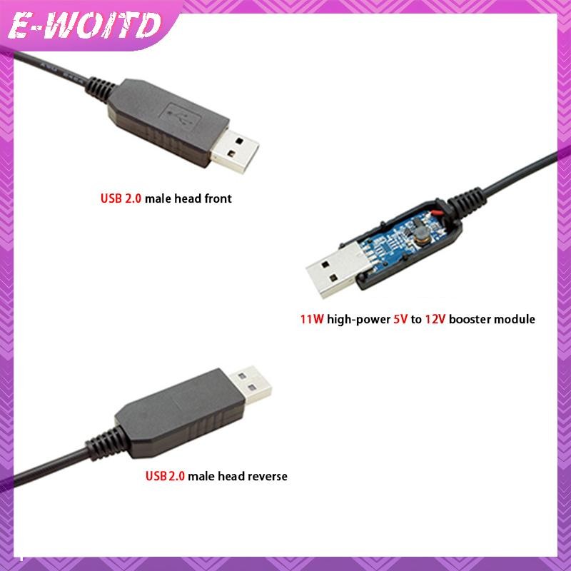 E-woitd USB Sang 4Pin PWM 5V Sang 12V Boost Line USB Tay Quạt PC Bộ Chuyển Đổi Nguồn Đầu Nối Cáp Chuyển Đổi Cho PC Quạt Làm Mát HNVN