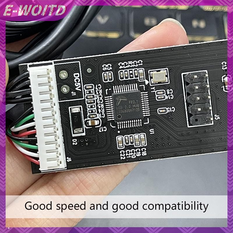 E-woitd Bo mạch chủ USB 9Pin Kết nối USB2.0 Bộ chia trung tâm 1 đến 4 Bộ chuyển đổi cáp mở rộng HNVN