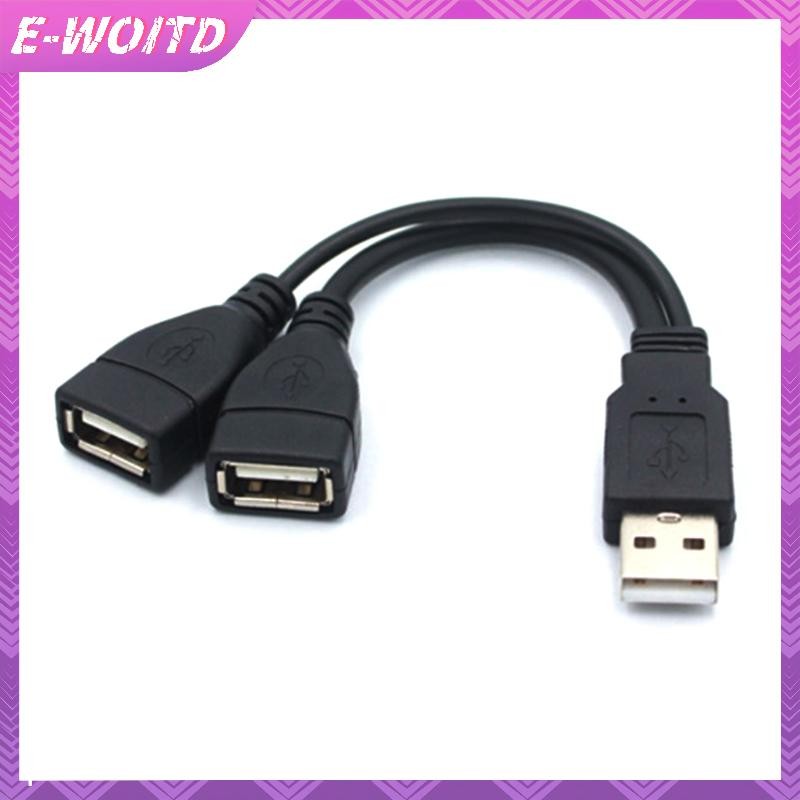 E-woitd USB 2.0 Bộ Chia Y Cáp 1 Nam Đến 2 Nữ Dây Nối Dài Bộ Chuyển Đổi Nguồn Cho PC Cáp Sạc Truyền Dữ Liệu Ô Tô HNVN