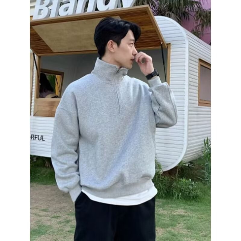 Áo nỉ cổ Polo nửa-Zip unisex mềm mại và bền bỉ, phù hợp mặc hàng ngày