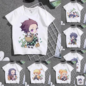 Demon Slayer Anime Tanjiro và Tre Panda In Hình Áo Thun Nữ Tay Ngắn Mùa Hè Thường Ngày