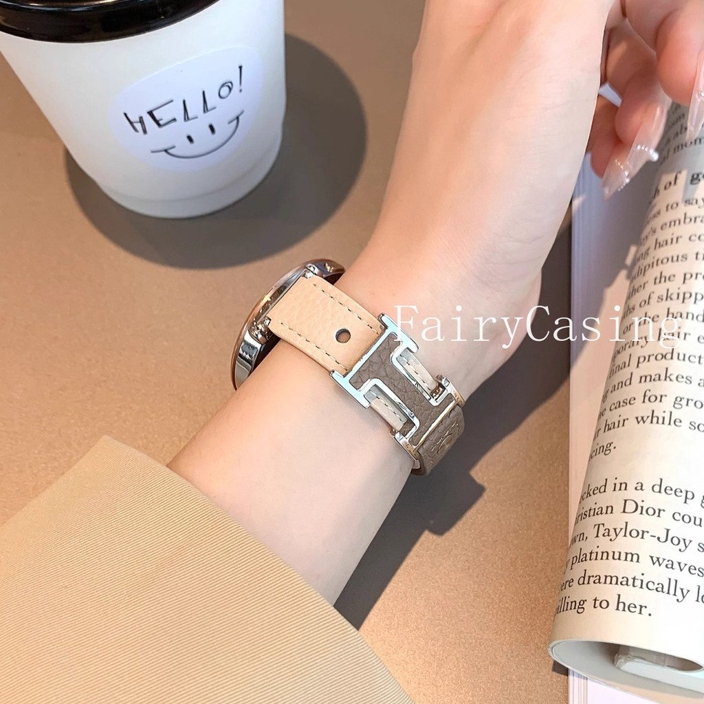 Dây đeo da 20mm 22mm 18mm cho Samsung Galaxy Watch 7 FE 40 44mm 4 5 6 Classic Active 2 Dây đeo vòng tay họa tiết vải thiều