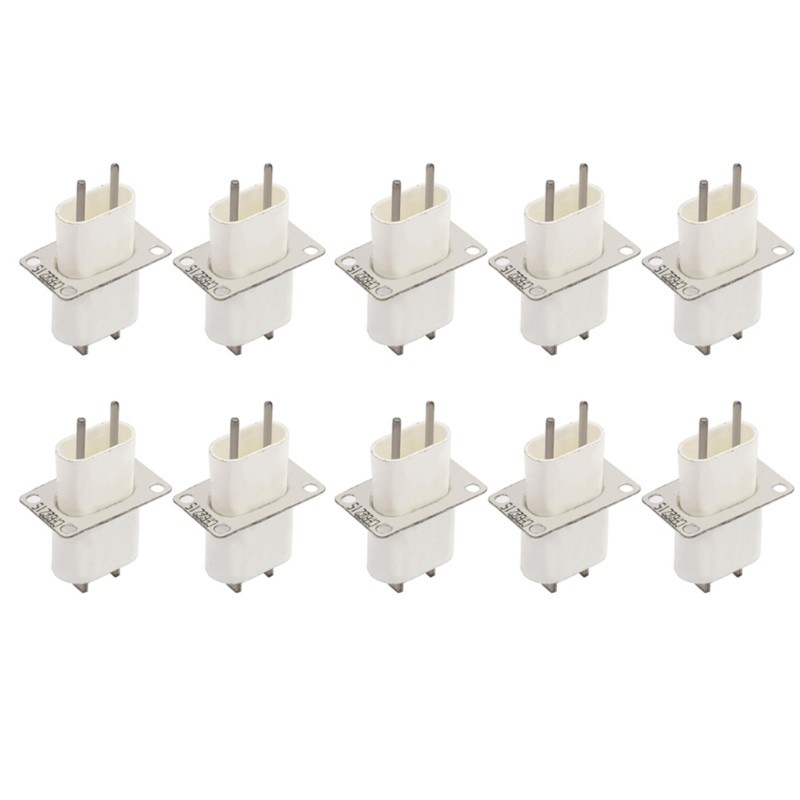 Kelnny Bộ 10 Lò Vi Sóng Magnetron Cắm Lò Vi Sóng Đầu Nối 4 Dây Tóc Pin Ổ Cắm Chuyển Đổi Lò Vi Sóng