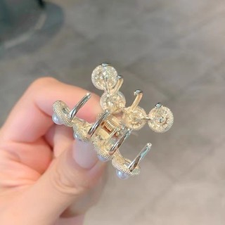 Mauropoli [Sẵn sàng] Phong cách mới Ngọc trai Tòa án Pháp Kẹp nhỏ Kẹp tóc nửa đầu Mũ đội đầu cao cấp Kẹp tóc Top Kẹp lưng Đầu đuôi ngựa