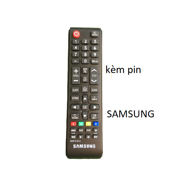 tay điều khiển remote từ xa tivi samsung ngắn tốt ( Hình ngôi nhà giữa)-kèm pin