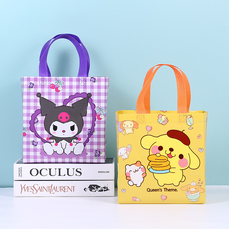 Túi Snrio Kuromi lưu trữ chống nước, dùng làm quà tặng, ăn trưa, mua sắm