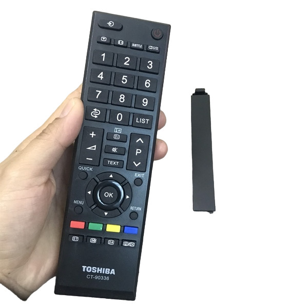 tay điều khiển remote từ xa tivi Toshiba ngắn CT-90336-kèm pin