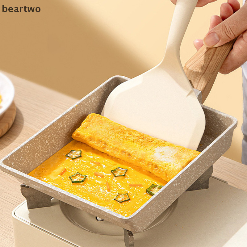 < Beartwo > Thìa Gel Silica Dụng Cụ Nhà Bếp Gia Đình Chống Dính Xẻng Nấu Ăn Tích Hợp Silicon Dụng Cụ Nhà Bếp Tay Cầm Thoải Mái Đẹp