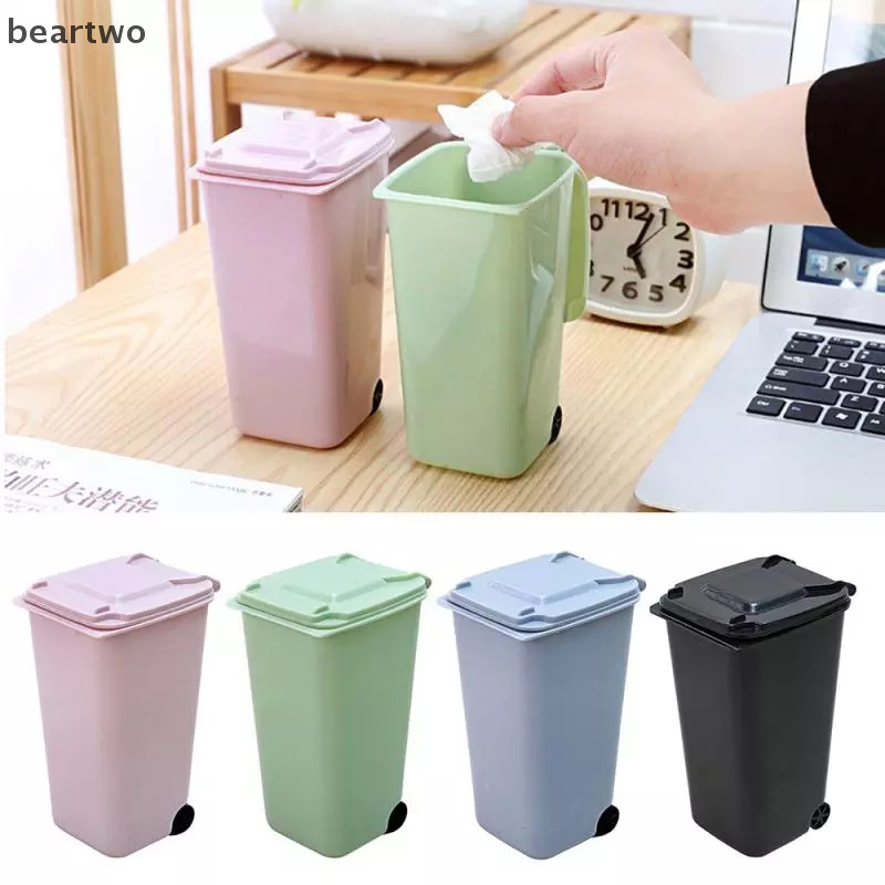 < Beartwo > Thùng rác để bàn Thùng rác để bàn nhỏ Thùng rác di động có thể đẹp