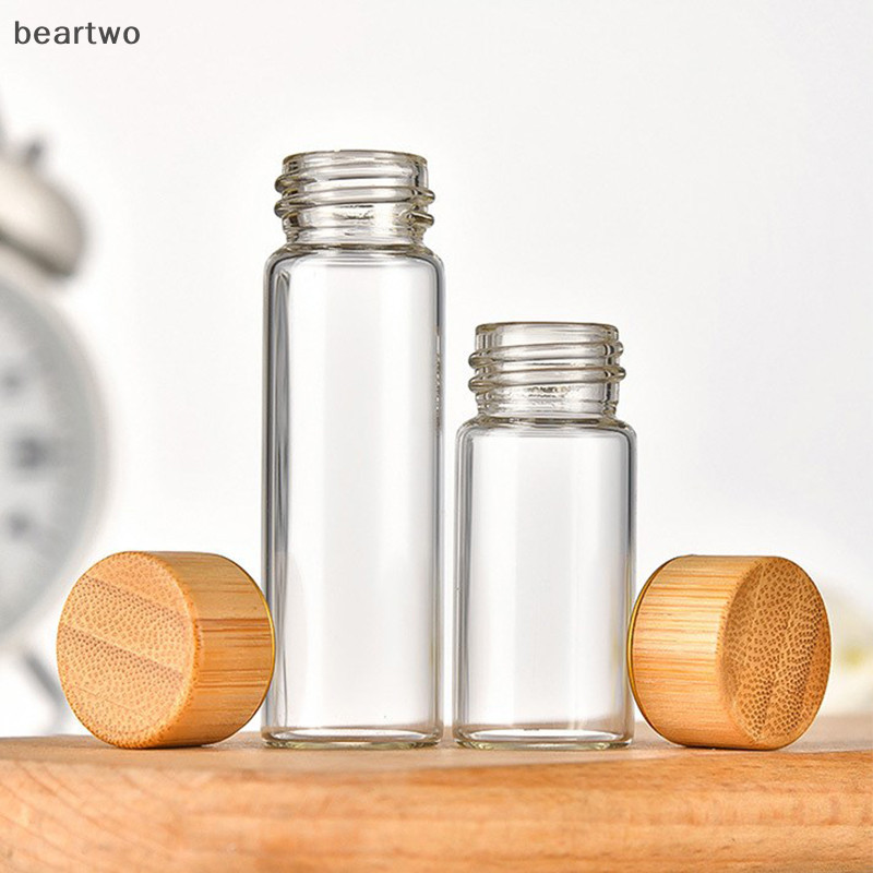 < Beartwo > Chai Thủy Tinh Mini Cho Cà Phê Nước Sữa Cô Đặc Chai Chống Rò Rỉ Có Nắp Trà Caddy Jar al Di Động Rỗng Đẹp
