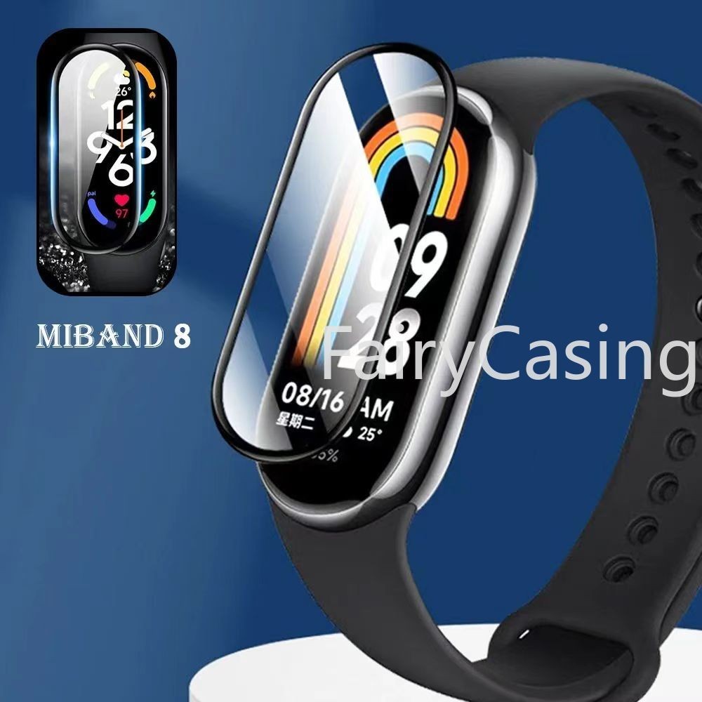 Kính bảo vệ mềm 9D cong cho Xiaomi Mi Band 10/9/8/7/6/4/5, kính cường lực cho đồng hồ thông minh