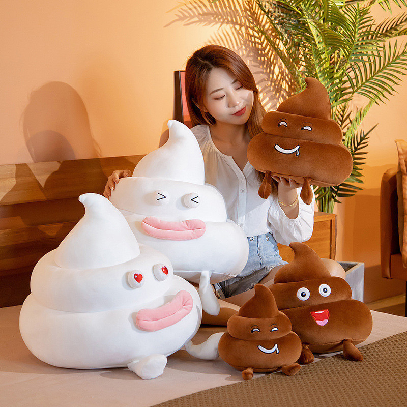 Rytanda Feces Đồ chơi sang trọng Gấu bông Móc khóa phân dễ thương, Gối bài tiết, Đồ chơi sang trọng dễ thương, Quà tặng sinh nhật bạn gái trẻ em, Trang trí nhà cửa