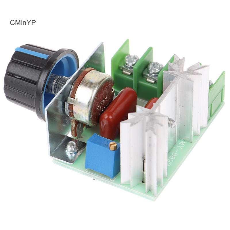 Cminyp 1Pc 50-220V 2000W Bộ Điều Khiển Tốc Độ Dimmers SCR Bộ Điều Chỉnh Điện Áp Nhiệt Dụng Cụ Vinh Quang