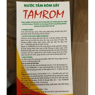 Nước tắm rôm  ( TAMROM ) cho  trẻ em hiệu quả sau 1 lần tắm.