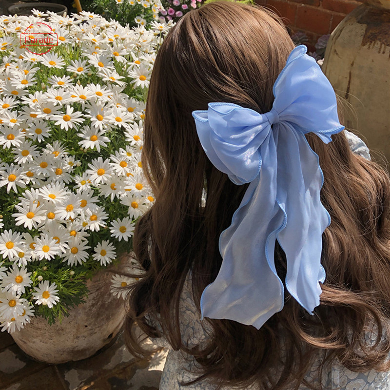 Lưới diễu hành Barrette Nơ Ruy Băng Kẹp Tóc Ngọt Ngào Nhẹ Nhàng Nữ Tính Mặt Sau Của Siêu Cổ Tích Kẹp Tóc Thời Trang Cao Cấp Mũ Phụ Kiện VN