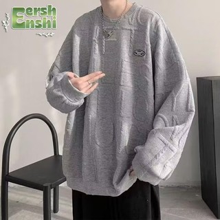 Áo nỉ nam EERSHENSHI thiết kế in ba chiều phiên bản Hàn Quốc của áo dáng rộng