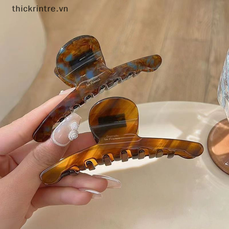 THI Thanh Lịch Cao Cấp Acetate Vuốt Tóc Cho Nữ Vintag Tính Khí Tóc Trang Trí Thời Trang Phụ Kiện Tóc VN