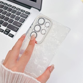 Ốp Điện Thoại Lỗ Chính Xác Mạ Điện Samsung A55 A54 A35 A25 A15 S24 S23 Ultra Plus S24 FE Chống Trầy Xước Nước Và Họa Tiết Vỏ Acrylic Vỏ Chống Sốc
