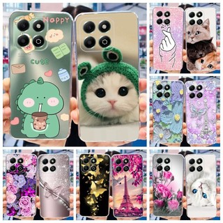 Honor X6b JDY-LX1 JDY-LX2 2024 Vỏ sơn hình mèo khủng long dễ thương HonorX6b X 6B 4G Vỏ điện thoại TPU silicon mềm