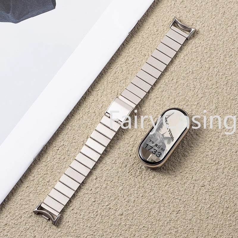 Dây đeo bằng thép không gỉ mỏng cho Xiaomi Mi Band 10 9 8 Vòng đeo tay Phụ kiện thay thế cho dây đeo đồng hồ kim loại Miband 8 / 9