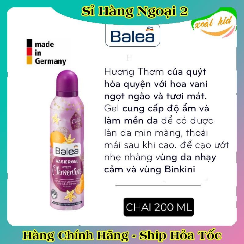 [Mẫu mới nhất] Gel cạo lông Balea toàn thân và bikini an toàn của Đức - Hàng nội địa Đức Đủ Bill