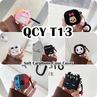 [imamura] Dành cho vỏ QCY T13 Vỏ silicon mềm Niche Phim hoạt hình Vỏ tai nghe