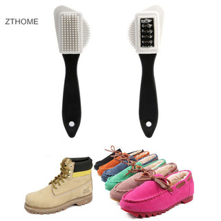 Bàn chải làm sạch 3 mặt ZTHOME Chic cho giày da lộn Nubuck Boot Cleaner HOT