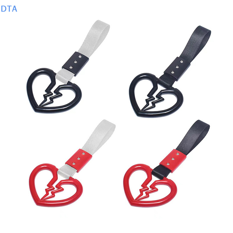 DTA Dễ Thương Vỡ Hình Trái Tim Xe Chống Tĩnh Điện Dây Đeo Trang Trí Cảnh Báo Tàu Điện Ngầm Xe Buýt Tay Cầm Xe Phía Sau Trước Cản Cảnh Báo Vòng PO