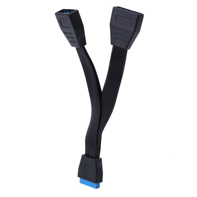 BTM USB 3 0 19-Pin Header 1 đến 2 Bộ Chia Bo Mạch Chủ Cáp Hơn Độn Rộng 15CM