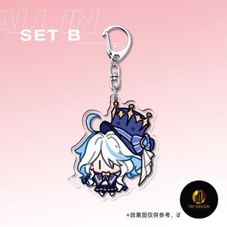 Móc Khoá, Standee, Tranh Kính Mô Anime Genshin Impact Furina Candace Cute Game Chibi Trang Trí Bàn Học, Làm Việc