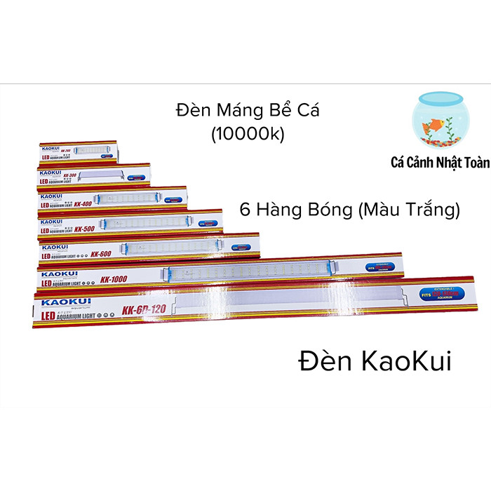 Đèn Led Kẹp Máng KaoKui 6 hàng bóng ánh sáng 10000k (Rất Sáng) Cho Bể Cá Cảnh