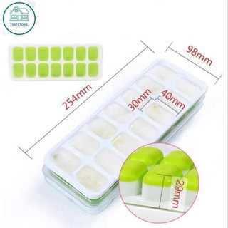 Khay đựng đá silicon kháng khuẩn, chống mùi tủ lạnh, khuôn làm đá, làm thạch cao cấp
