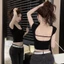 Áo cộc tay croptop ôm body thiết kế hở lưng gợi cảm sexy có mút ngực XIMIMI SP143
