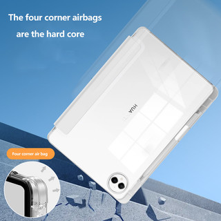 Ốp Khe Cắm Bút Trong Suốt Cho OPPO Pad SE 11 2025 Pad2 Pad3 11.61 Air 2 Neo 11.4 Air 1.36 Vỏ Bảo Vệ Da Ba Lần