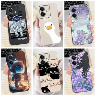 Vỏ Mềm Cho OPPO A3 4G CPH2669 Ốp lưng Vịt Phi Hành Gia Dễ Thương Ốp Lưng Silicon Cho OPPO A3x 4G CPH2641 OPPOA3 OPPOA3x