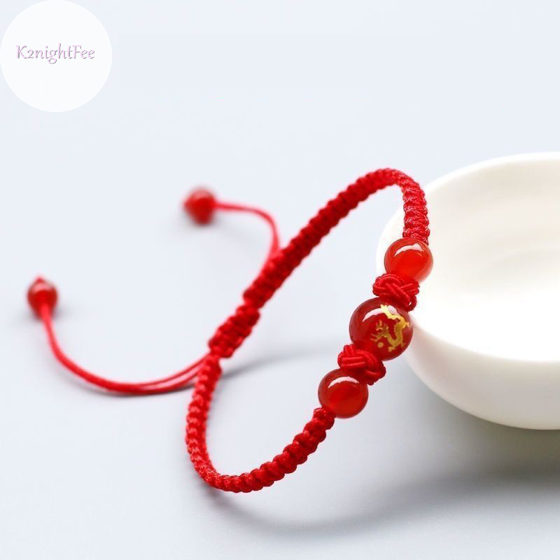 K2nightfee Vòng tay dây đỏ cung hoàng đạo Trung Quốc CNY Trang sức may mắn cho nam và nữ Quà tặng VN