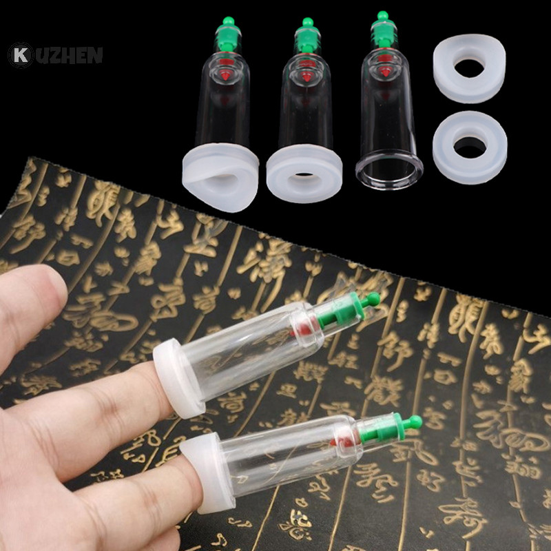 Kuzhen Silicone Cupping Massage Sức Khỏe B7 Lon Hút Chân Không Cupping Thuốc Trung Quốc Ventosa Terapia Cốc Nhựa Ngón Tay Khí Nhỏ HOT