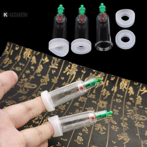 Kuzhen Silicone Cupping Massage Sức Khỏe B7 Lon Hút Chân Không Cupping Thuốc Trung Quốc Ventosa Terapia Cốc Nhựa Ngón Tay Khí Nhỏ HOT