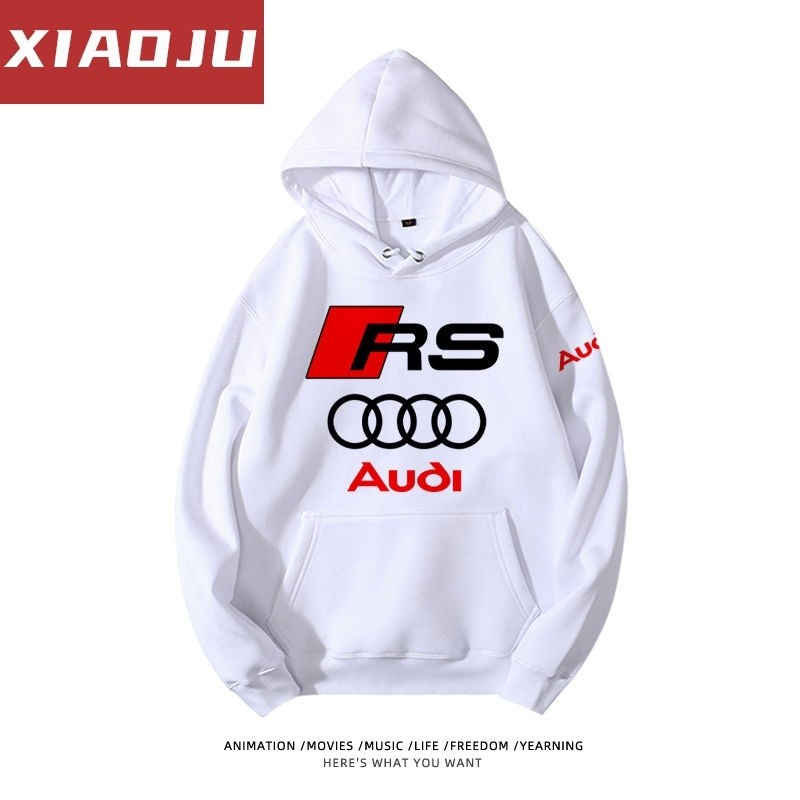 [Giao hàng trong ngày] Cotton Size Lớn Dài Tay Audi RS Sửa Đổi Xe Văn Hóa Thu Đông Nam Nữ Plus Phong Cách Nhung Mỏng In Hình Mũ T Phù Hợp Với Cặp Đôi Mặc