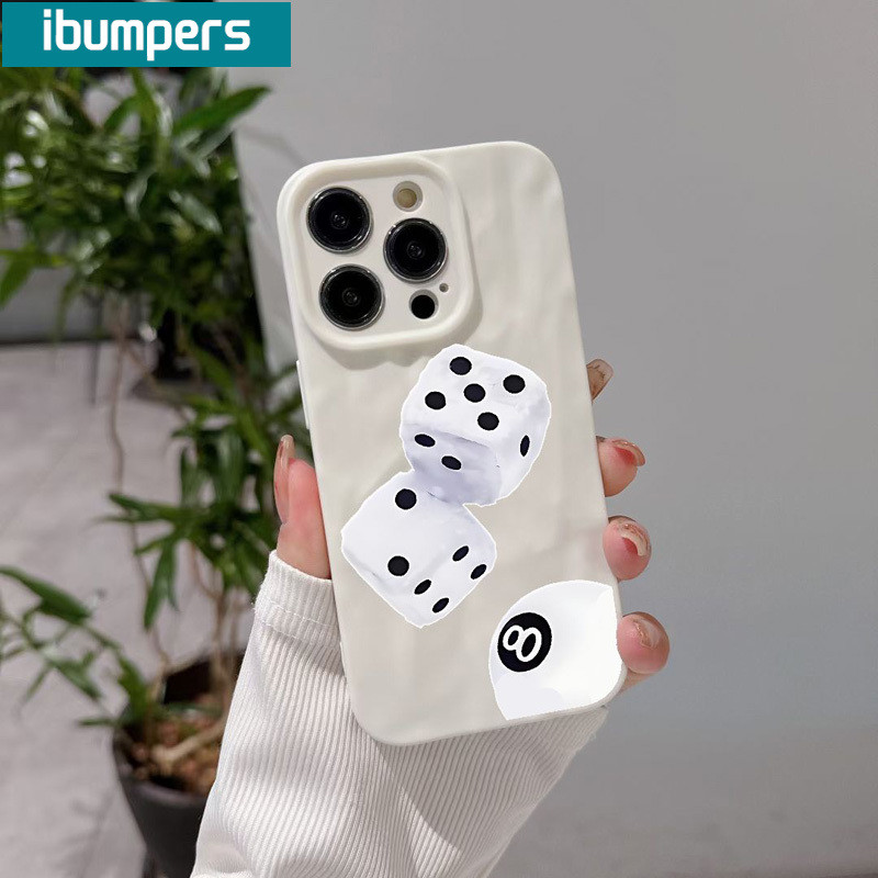 ibumpers Ốp Lưng iPhone Xinh Cao Cấp STUSSY Hình Xúc Xắc In Hình Ốp Điện Thoại nhám Dày Dặn Silicon Mềm Chống Sốc Chống Bẩn Cho Iphone 16 15 14 12 13 11 Pro Max IP 7 8 Plus Iphon X XS XR