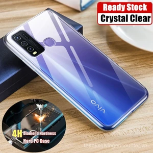 Cho Vivo Y50 y30 y30i 1935 1938 2019 không bao giờ Vàng Slim pha lê rõ ràng cứng PC Scratch-RESISTANT trường hợp ixdv